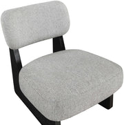 Vetra Linen Textured Fabric Upholstered Chair in Grey - 33014Grey
