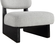 Vetra Linen Textured Fabric Upholstered Chair in Grey - 33014Grey
