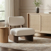 Vetra Vegan Leather Upholstered Chair in Beige - 33019Beige