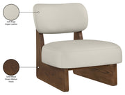 Vetra Vegan Leather Upholstered Chair in Beige - 33019Beige