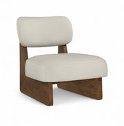 Vetra Vegan Leather Upholstered Chair in Beige - 33019Beige