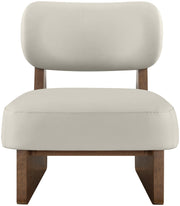 Vetra Vegan Leather Upholstered Chair in Beige - 33019Beige