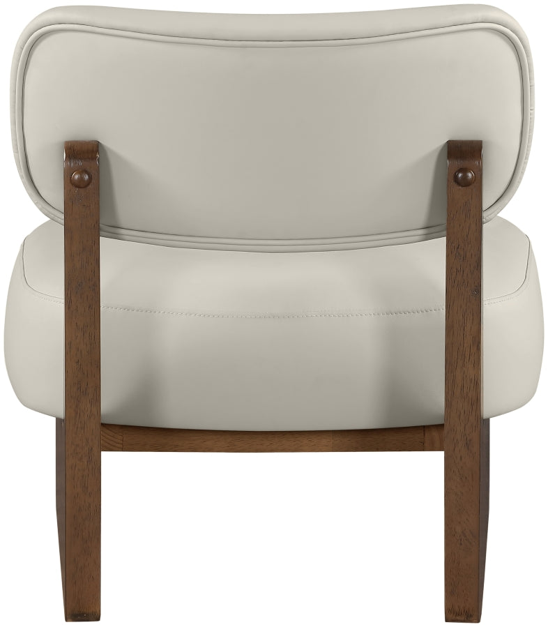 Vetra Vegan Leather Upholstered Chair in Beige - 33019Beige