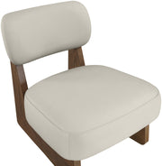 Vetra Vegan Leather Upholstered Chair in Beige - 33019Beige