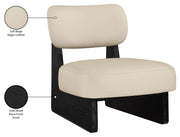 Vetra Vegan Leather Upholstered Chair in Beige - 33020Beige