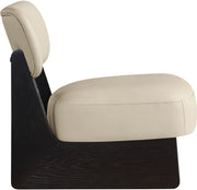 Vetra Vegan Leather Upholstered Chair in Beige - 33020Beige