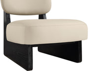 Vetra Vegan Leather Upholstered Chair in Beige - 33020Beige