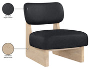 Vetra Vegan Leather Upholstered Chair in Black - 33018Black