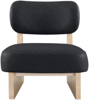Vetra Vegan Leather Upholstered Chair in Black - 33018Black