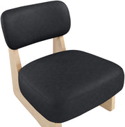 Vetra Vegan Leather Upholstered Chair in Black - 33018Black