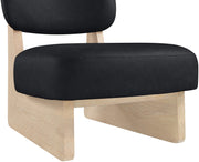Vetra Vegan Leather Upholstered Chair in Black - 33018Black