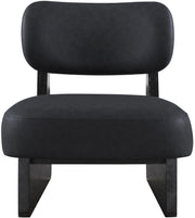 Vetra Vegan Leather Upholstered Chair in Black - 33020Black