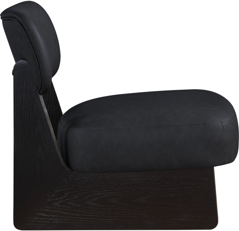 Vetra Vegan Leather Upholstered Chair in Black - 33020Black