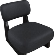 Vetra Vegan Leather Upholstered Chair in Black - 33020Black