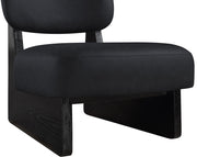 Vetra Vegan Leather Upholstered Chair in Black - 33020Black