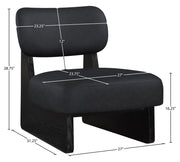 Vetra Vegan Leather Upholstered Chair in Black - 33020Black