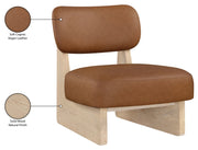 Vetra Vegan Leather Upholstered Chair in Cognac - 33018Cognac