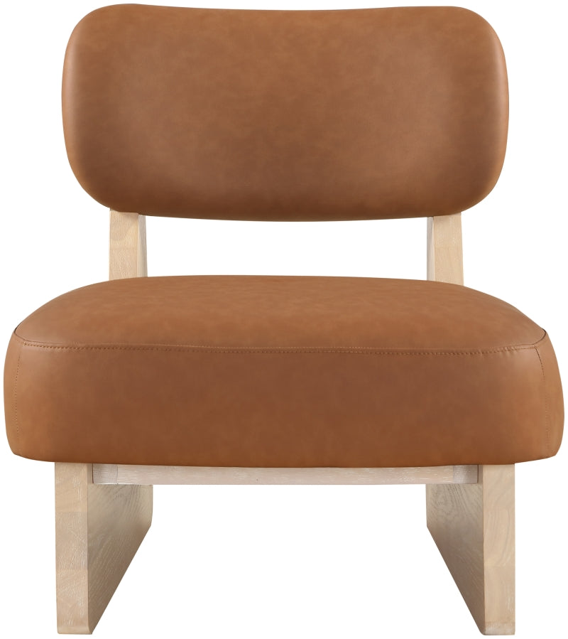 Vetra Vegan Leather Upholstered Chair in Cognac - 33018Cognac
