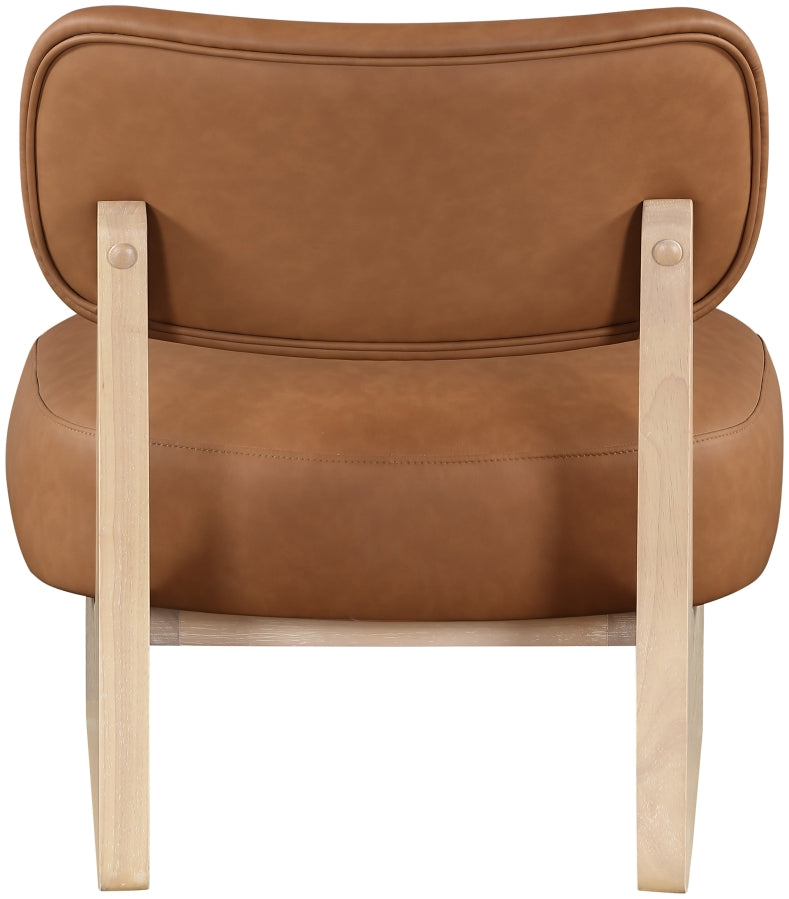 Vetra Vegan Leather Upholstered Chair in Cognac - 33018Cognac