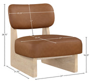 Vetra Vegan Leather Upholstered Chair in Cognac - 33018Cognac