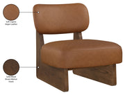 Vetra Vegan Leather Upholstered Chair in Cognac - 33019Cognac