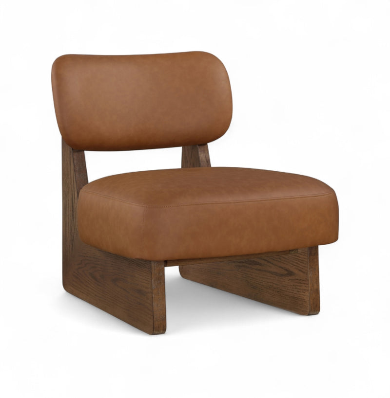 Vetra Vegan Leather Upholstered Chair in Cognac - 33019Cognac