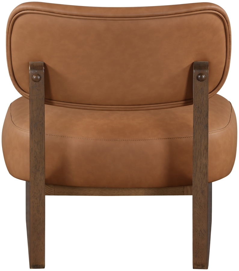 Vetra Vegan Leather Upholstered Chair in Cognac - 33019Cognac