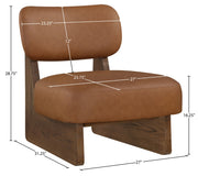 Vetra Vegan Leather Upholstered Chair in Cognac - 33019Cognac
