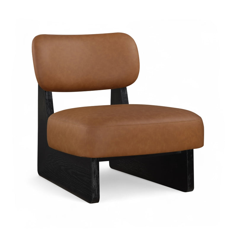 Vetra Vegan Leather Upholstered Chair in Cognac - 33020Cognac