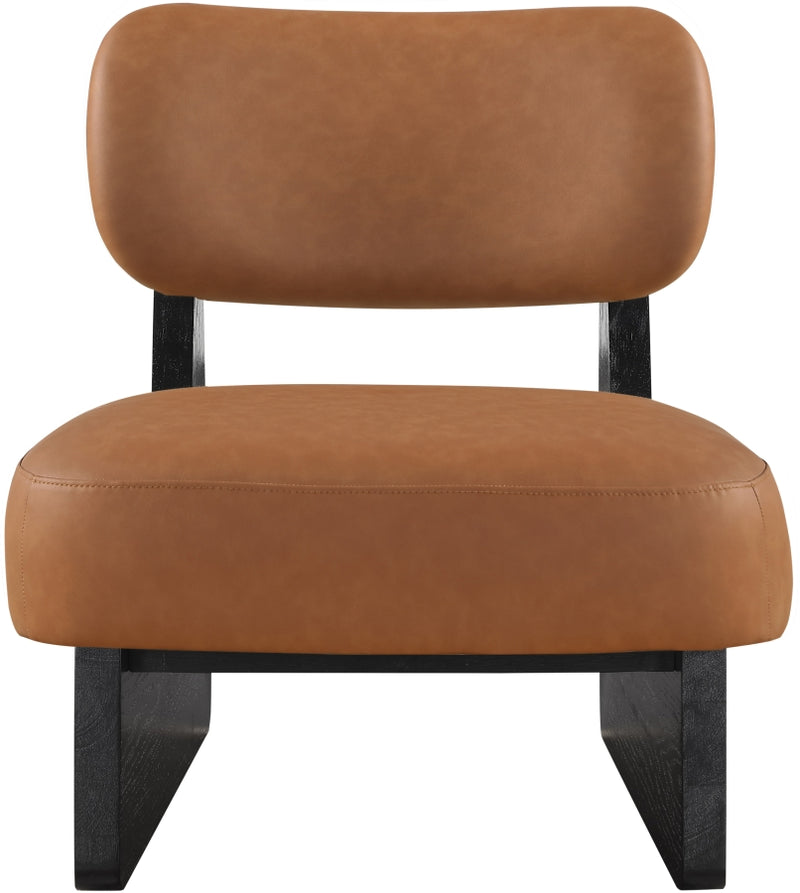 Vetra Vegan Leather Upholstered Chair in Cognac - 33020Cognac