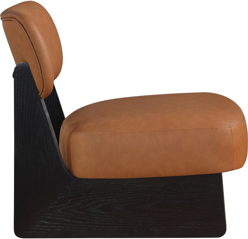 Vetra Vegan Leather Upholstered Chair in Cognac - 33020Cognac