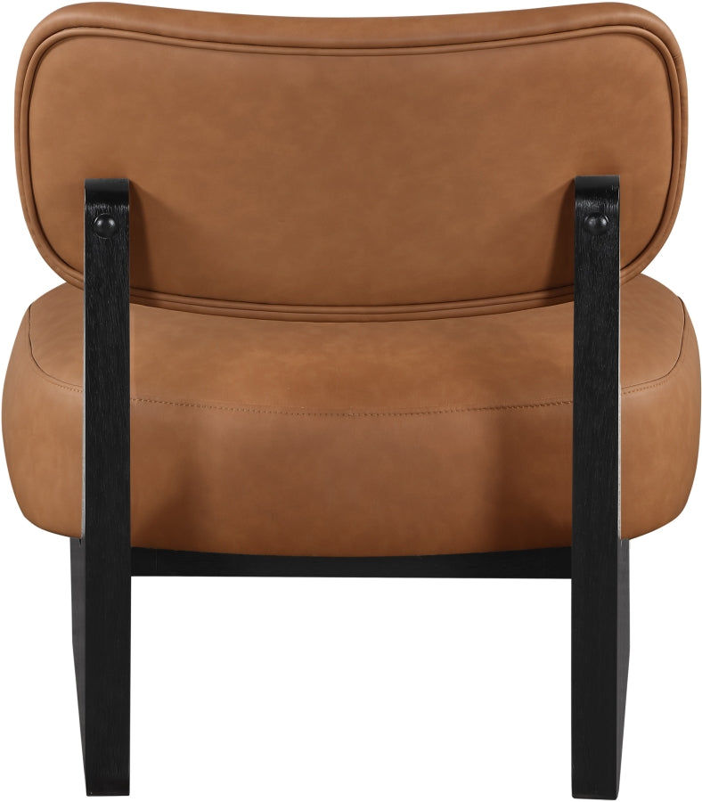 Vetra Vegan Leather Upholstered Chair in Cognac - 33020Cognac