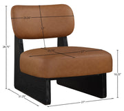 Vetra Vegan Leather Upholstered Chair in Cognac - 33020Cognac