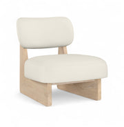 Vetra Vegan Leather Upholstered Chair in Cream - 33018Cream