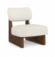 Vetra Vegan Leather Upholstered Chair in Cream - 33019Cream