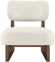 Vetra Vegan Leather Upholstered Chair in Cream - 33019Cream