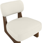 Vetra Vegan Leather Upholstered Chair in Cream - 33019Cream
