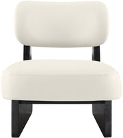 Vetra Vegan Leather Upholstered Chair in Cream - 33020Cream