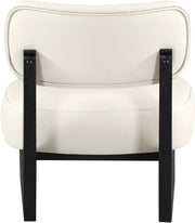 Vetra Vegan Leather Upholstered Chair in Cream - 33020Cream