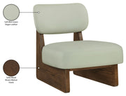 Vetra Vegan Leather Upholstered Chair in Mint - 33019Mint