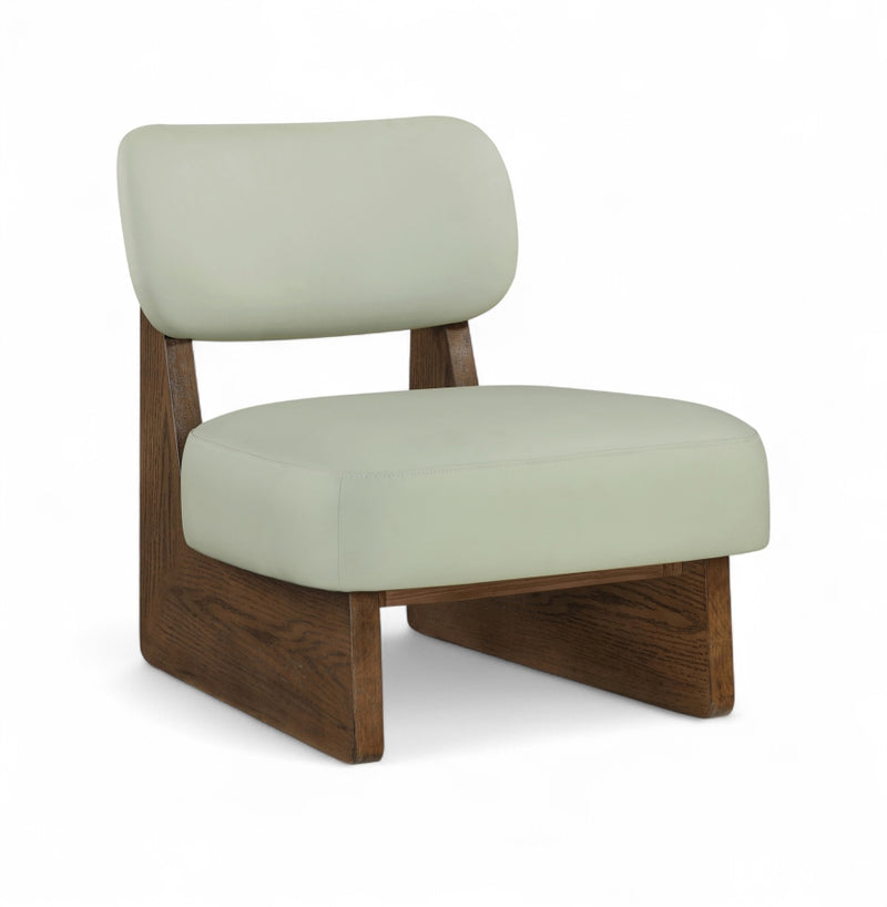 Vetra Vegan Leather Upholstered Chair in Mint - 33019Mint