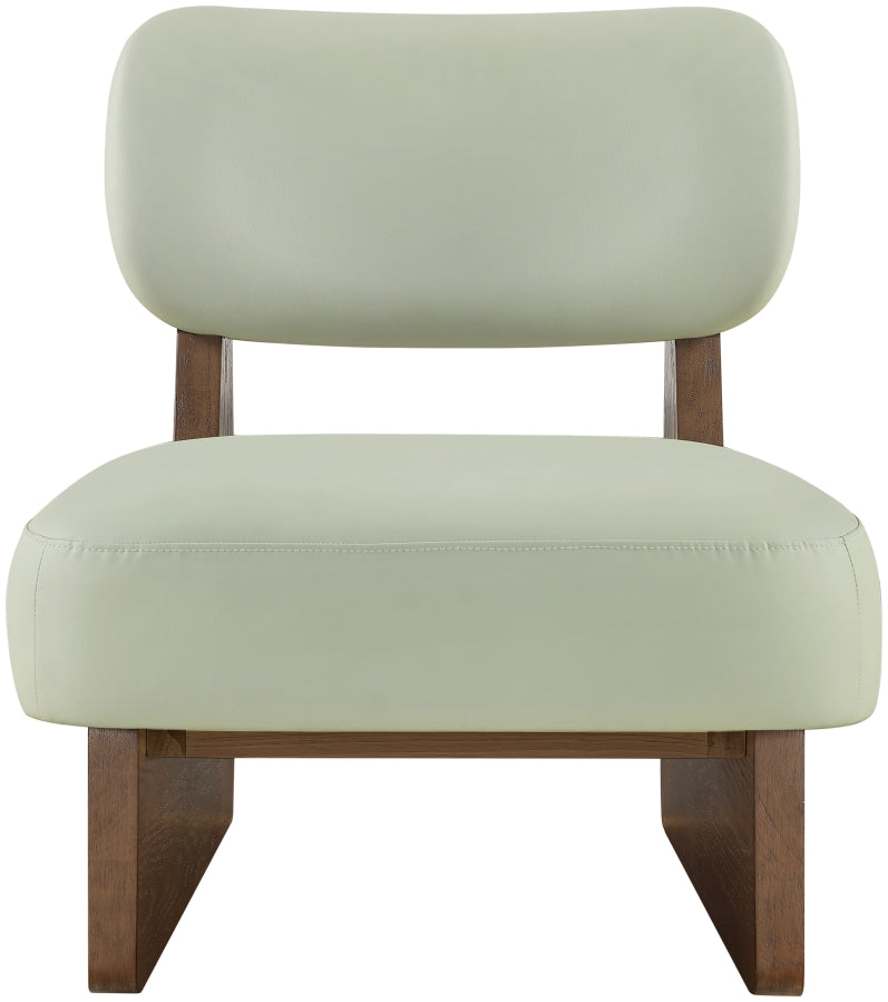 Vetra Vegan Leather Upholstered Chair in Mint - 33019Mint