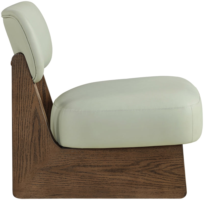 Vetra Vegan Leather Upholstered Chair in Mint - 33019Mint