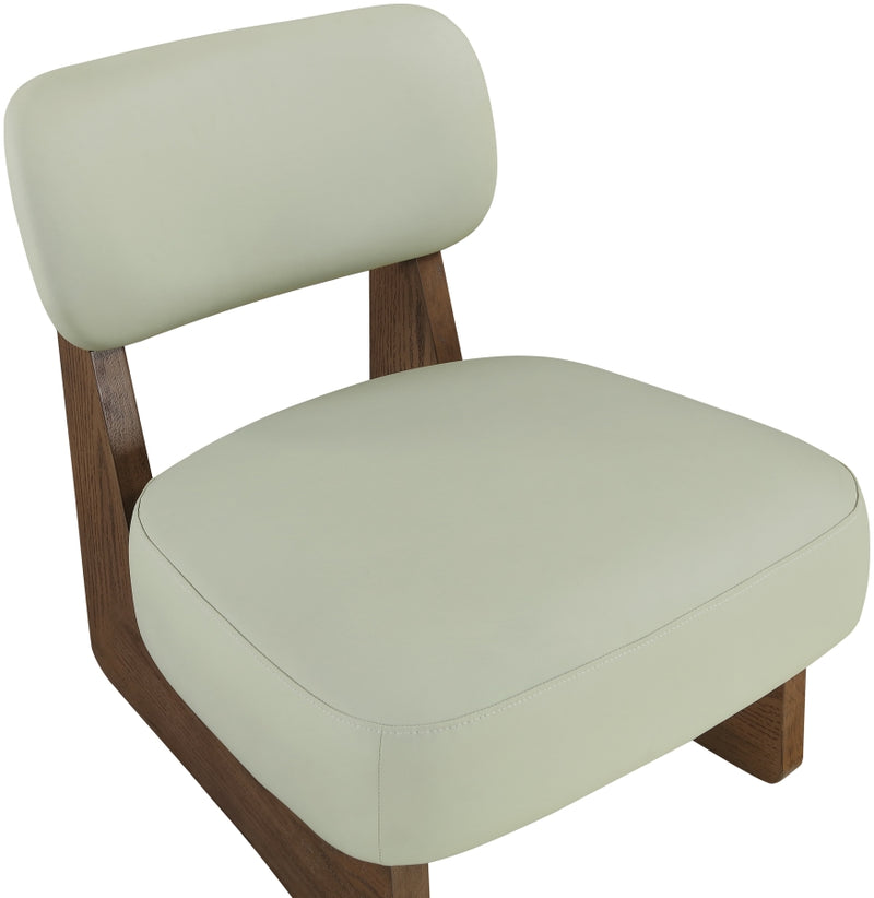 Vetra Vegan Leather Upholstered Chair in Mint - 33019Mint
