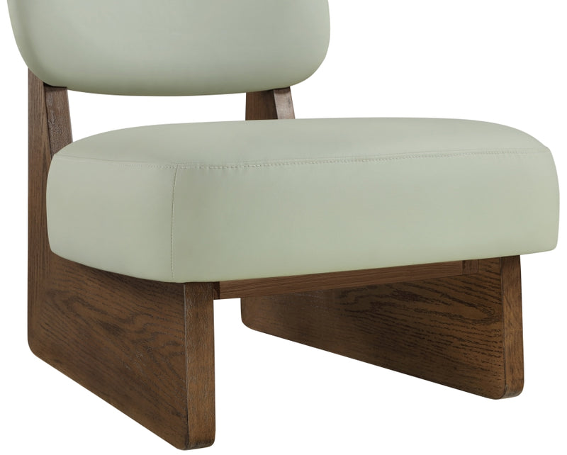 Vetra Vegan Leather Upholstered Chair in Mint - 33019Mint