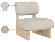 Vetra Vegan Leather Upholstered Chair in Taupe - 33018Taupe