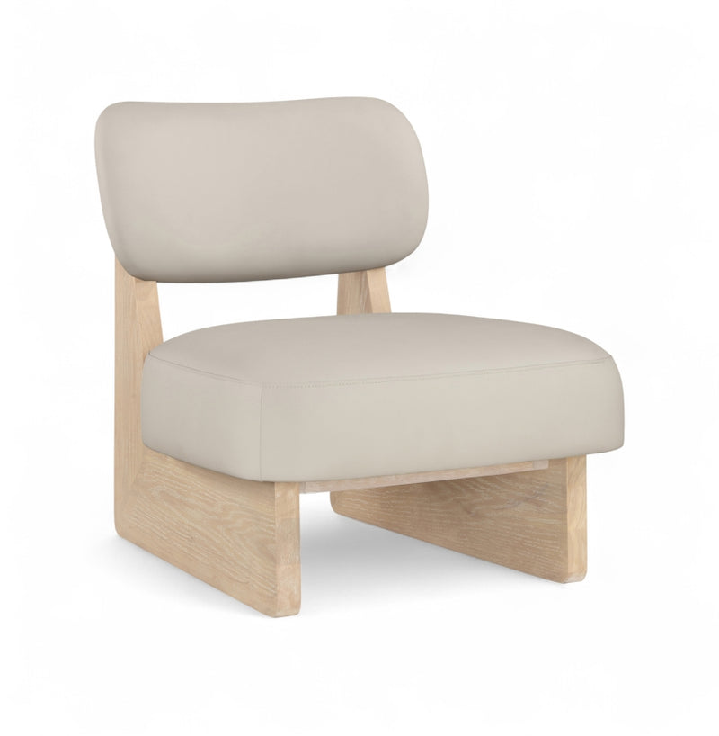 Vetra Vegan Leather Upholstered Chair in Taupe - 33018Taupe