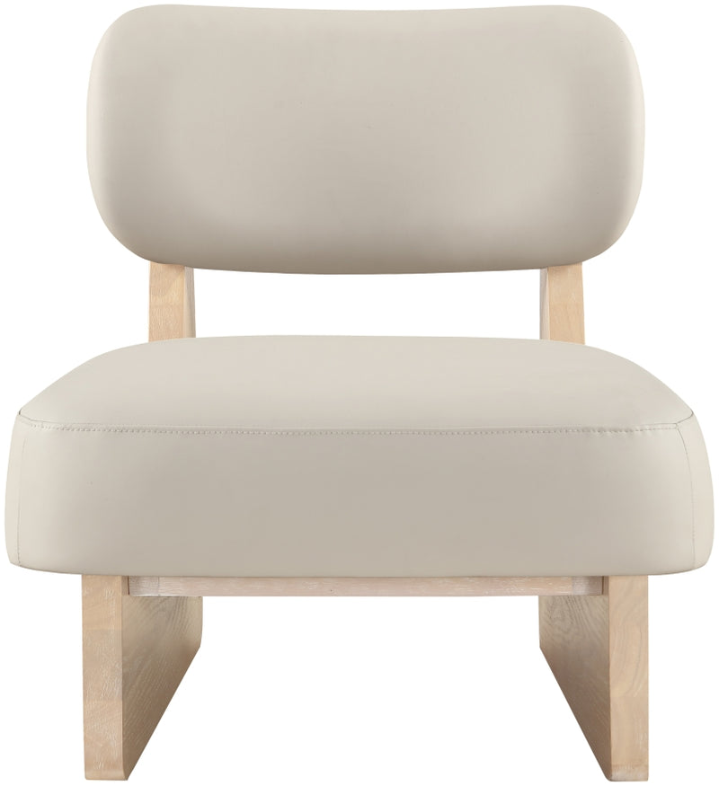 Vetra Vegan Leather Upholstered Chair in Taupe - 33018Taupe