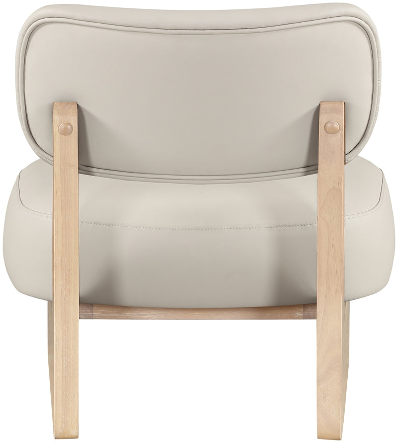 Vetra Vegan Leather Upholstered Chair in Taupe - 33018Taupe