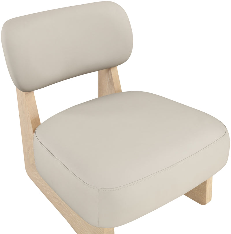 Vetra Vegan Leather Upholstered Chair in Taupe - 33018Taupe